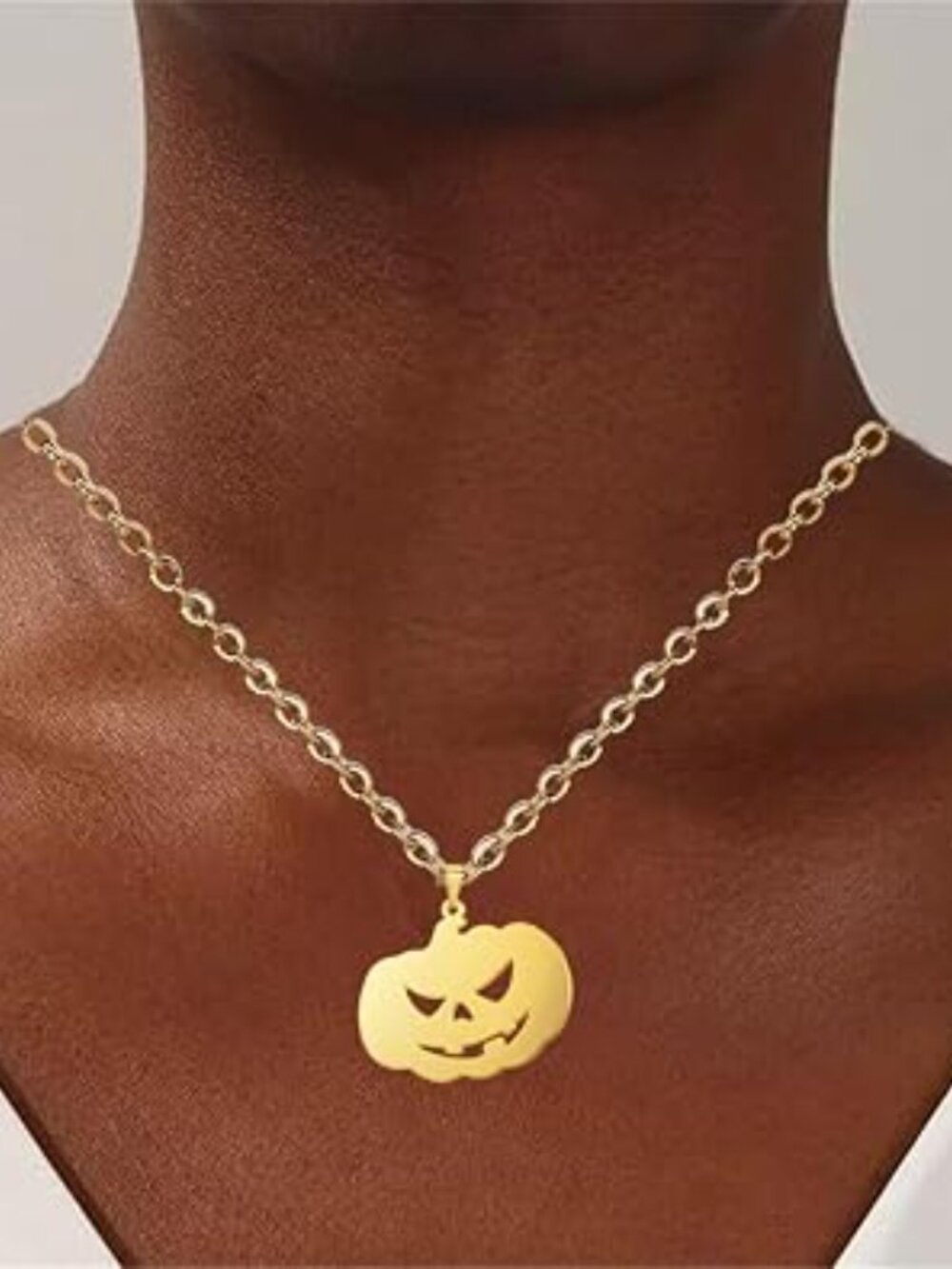 Neiman Marcus 18k Gold Plated Pumpkin Halloween Necklace